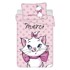 JERRY FABRICS Pamučna dječja posteljina Marie Cat "Merci" 100x135 cm, roza